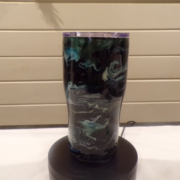 Black Ghost Resin Tumbler, Coffee Drinkware Gift for Him or Her, Travel Mug - Picture 5 of 9